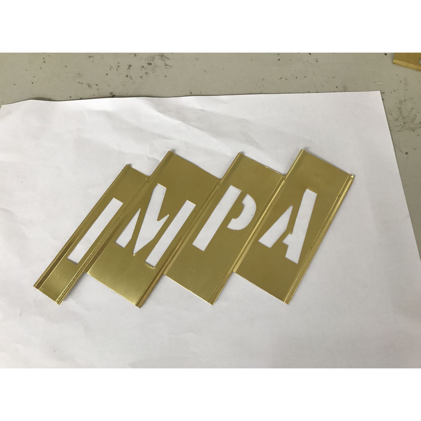 Reusable Brass Stencils Letter Figure Steel