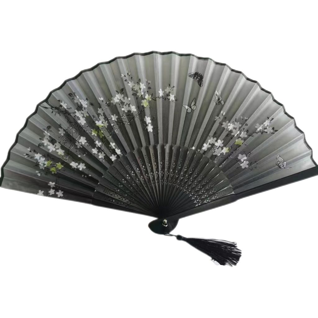 Bamboo Fan, New Chinese-Style Folding Fan, Photo Prop Ancient-Style Fan, Classical Dancing Fan for Scenic Spots, Handcrafted Folding Bamboo Fan.