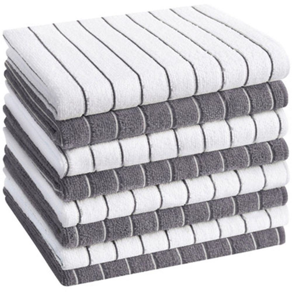 Ready to Ship 45*65cm Luxury Microfiber Stripe Kitchen Towel Terry Dish Cloth for Home