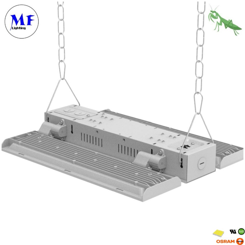 100W 150W 200W 240W 300W 400W IP65 Waterproof Outdoor Indoor Industrial Lighting Fixture Linear Highbay Lamp LED High Bay Light with Smart Dimming 0-10V Sensor