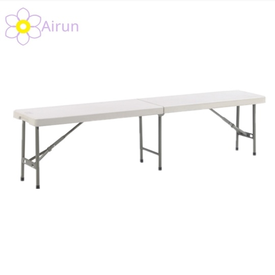 Hot Selling Lightweight Furniture Outdoor Hollow HDPE 185cm Folding Leisure Stool Bench