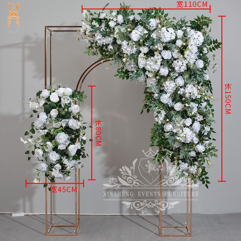Hot Selling Artificial Green Flower Arch White Backdrop for Party Event Stage Wedding Decoration Outdoor