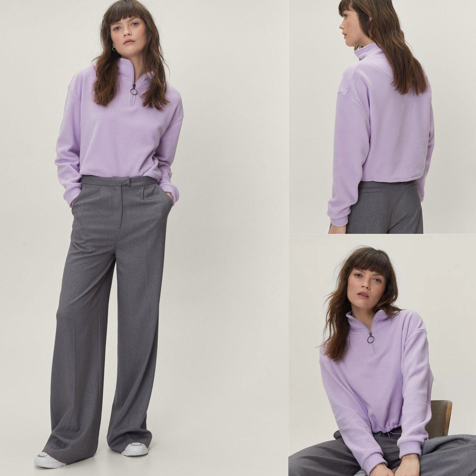 Supplier China OEM AAA Qualified New Hot Half Zip Long Sleeve Relaxed Knitted Women Leisure Household Women Loungewear