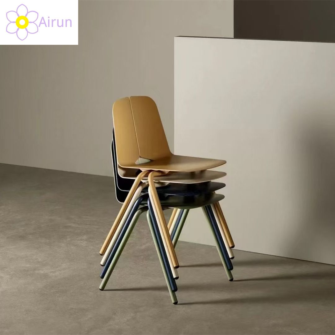 Nordic Plastic Iron Dining Chair Factory Supply Modern Leisure Home Restaurant Hotel Cafe Waiting Reception Chair