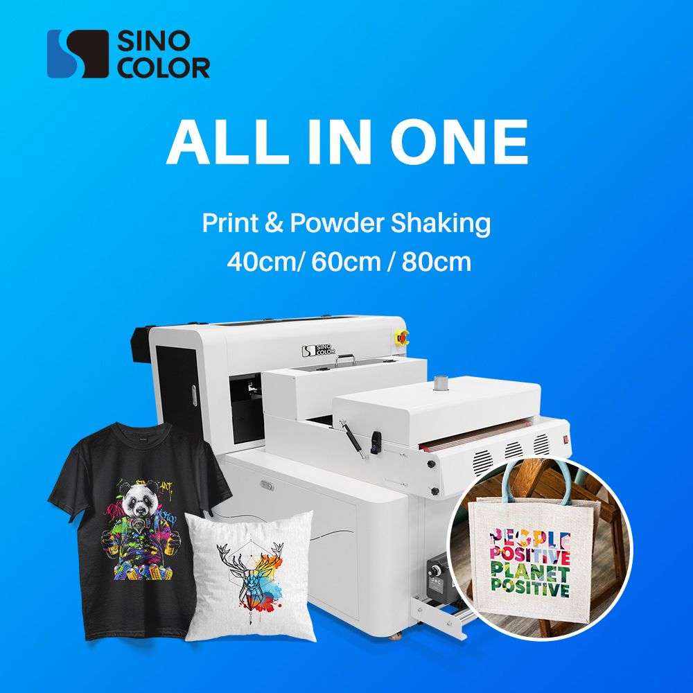 Ready to Ship Sinocolor A2 40cm 60cm 80cm with Dual/ Four I1600 I3200 Heads T Shirt Dtf Printers with Shaker