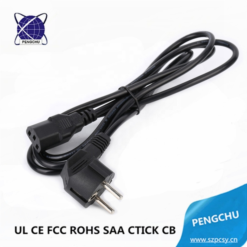 Wholesale Power Extension Cord European EU Plug AC Power Cord with IEC C14 /C8/C6 Connector