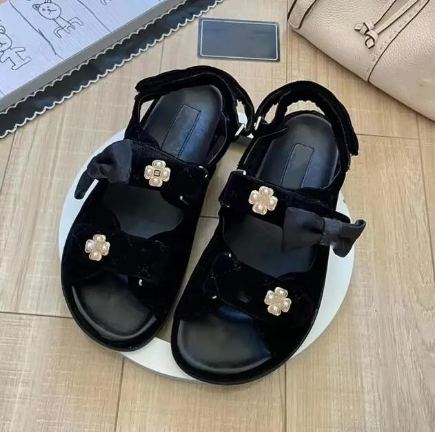 High Quality Cowhide Sandal Candy Beach Dad Sandals Color Flats Shoes