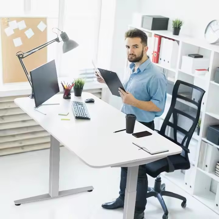 Classic Dual Motor Smart Standing Lifting Column Adjustable Frame Office Gaming Table-for Homework & Work