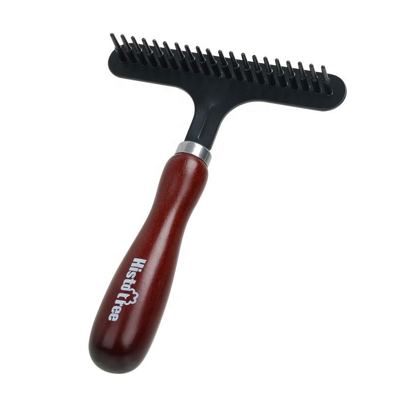 Factory Wholesale Upscale Wood Cat Needle Hair Brush Pet Grooming Brush