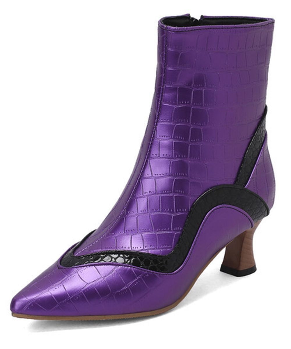 2024 Fall and Winter New Style Shoes Women Boots Ankle High French Style Pointed Toe Pencil Heel Ankle Boots Women Winter Boots