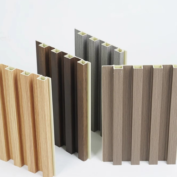 Factory Best Price Wooden Wall Panel Living Room WPC Louvers Panel for Home Decor Waterproof WPC Wall Cladding Indoor Wall Panel