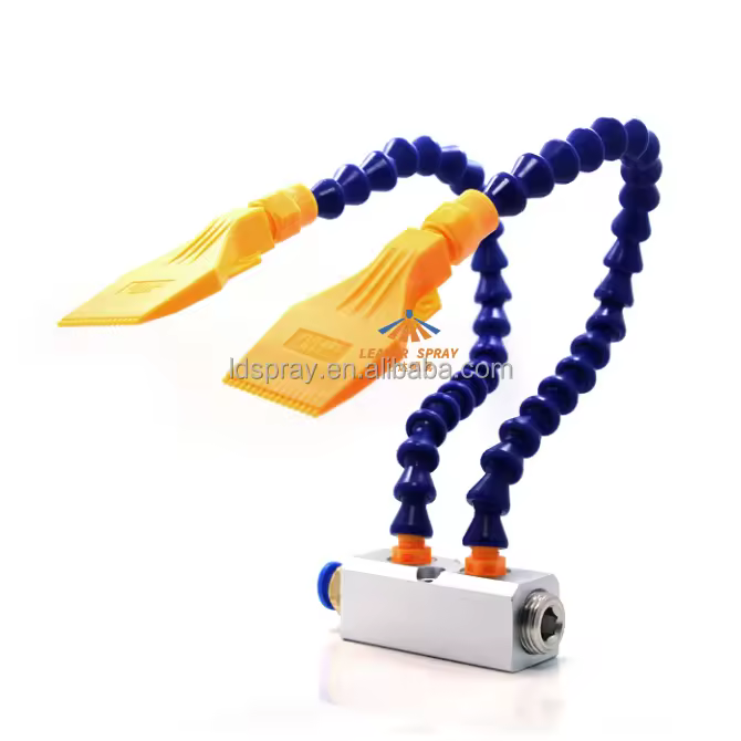 Pcb Drying Wind Jet,Air Spray Nozzle Suit Universal Coolant Tube Aluminum Alloy Base 2,3,4,5,6,7,8,9,10 Multi-line Distributor