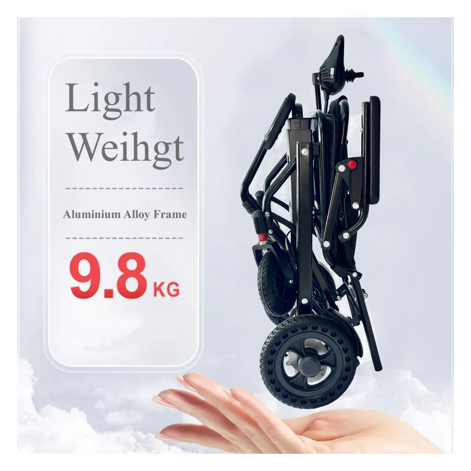 Ry Medical Electric Power Chair Oem 9.8kg Aluminum Alloy Ultra-light Folding 10ah Lithium Battery Ce 3-year Warranty