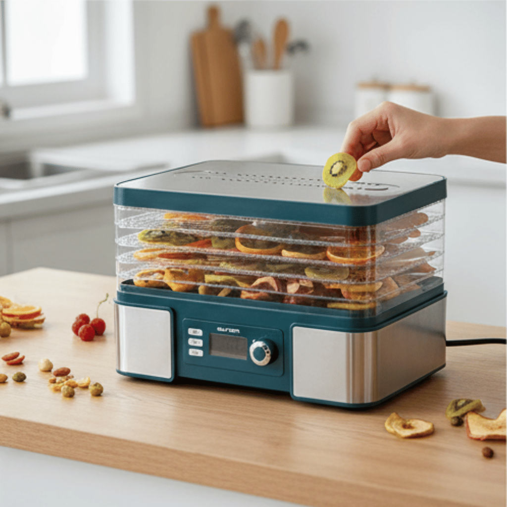 12L Capacity LCD Display Food Dehydrator with 5 Trays and Timer