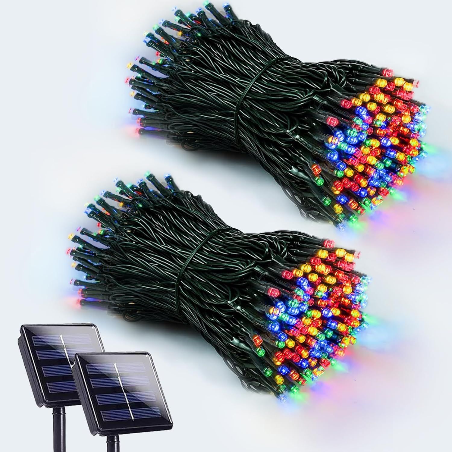 Waterproof Solar String Lights, Multicolor LED with 12 Lighting Modes for Festival