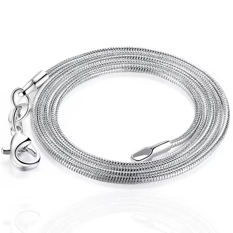 Silver 5/10pcs/lot 16/18/20/22/24/26/28/30 Inch 1.2mm Snake Chain Necklace For Woman Man Fashion Jewelry