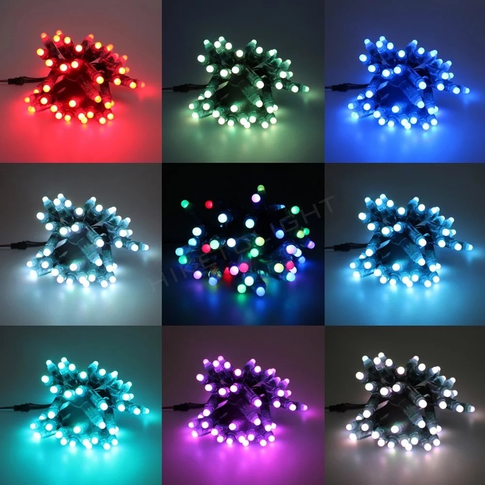 Factory IP66 Waterproof DC12V RGB Full Color 12mm Ws2811 LED Pixel Light String for Holiday Decoration