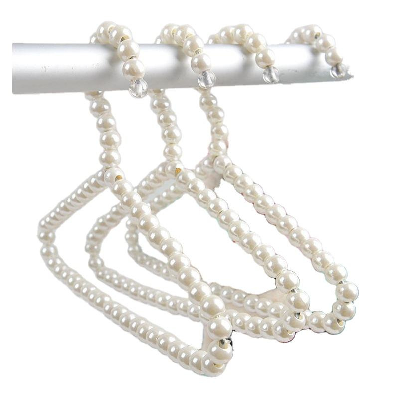 20cm Pearl Pet Clothes Plastic Hanger Kids Hanger