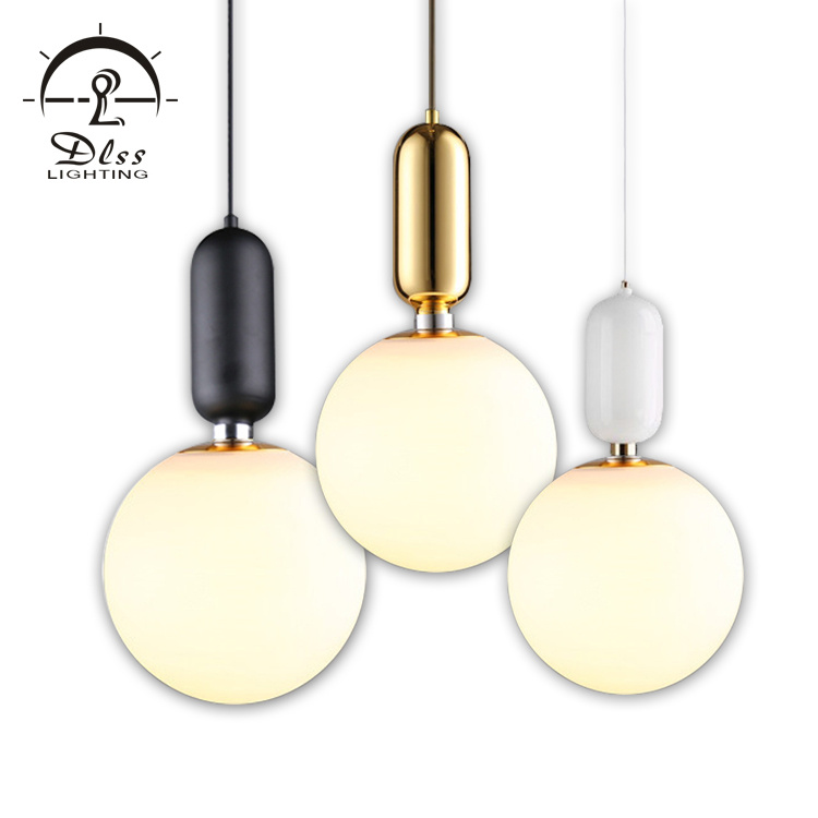 New Designs Iron Glass Material LED Light Source Fancy Pendant Lamp