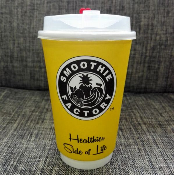 Disposable Double Wall Hot Drink Coffee Paper Cup with Lid and Sleeve with High Quality