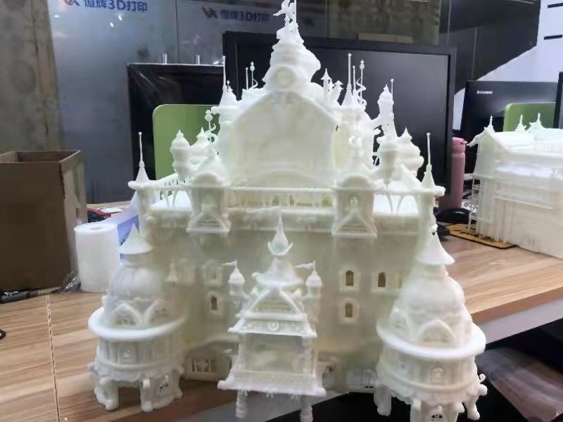 Detailed Mini White Castle Sculpture Made of High-Quality Resin