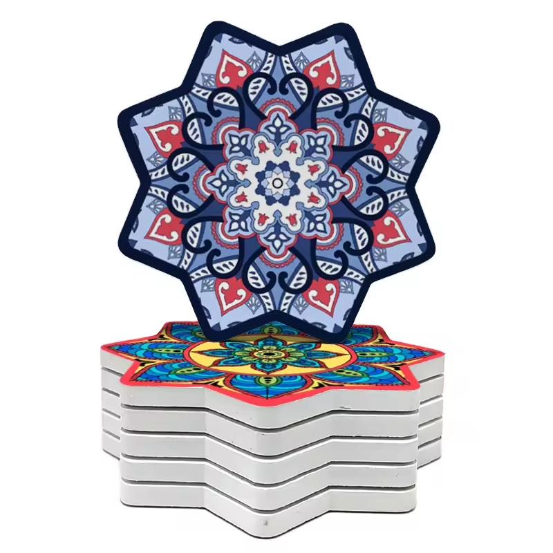 Hot Selling OEM Printable Sublimation Water Absorbent Tea Cup Pad Blank Mug Coffee Drink Table Ceramic Coasters for Promotion Gifts