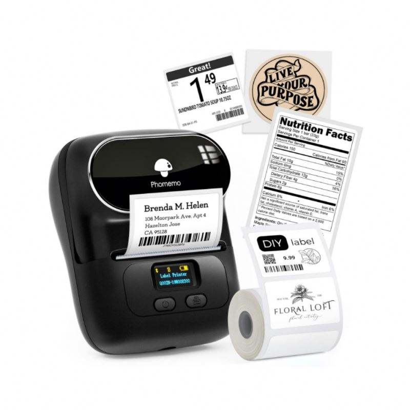 Upgraded Phomemo Label Printer M110 Barcode Printer Blue Tooth Portable Thermal Label Maker For Phone/tablet/pc/mac