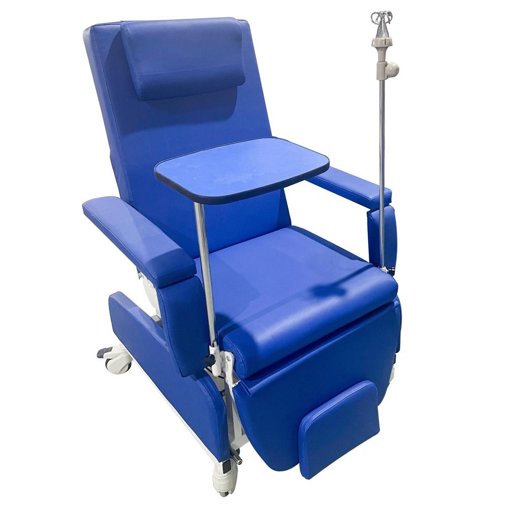 Manufacturer Sale Price Medical Blood Donation Hemodialysis Recliner Chair Patient Adjustable Two Function Manual Dialysis Chair for Hospital Home Use