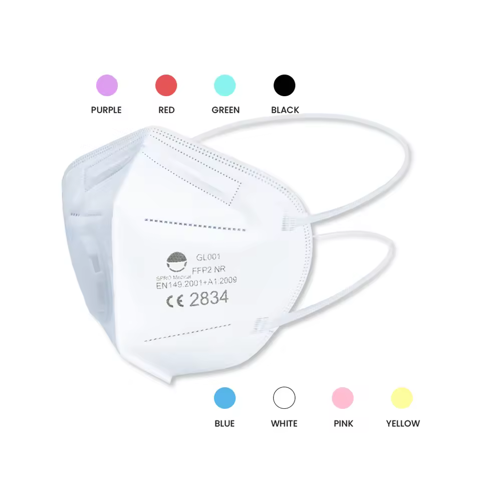 Disposable Ffp2/kn95 Valved Dust Mask | Foldable | Headband | White | Ready Stock | Promotional Price | Fast Shipping