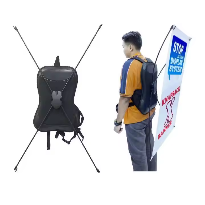 Wholesale Cheap Walking Advertising Backpack X Banner Promotional Backpack Banner