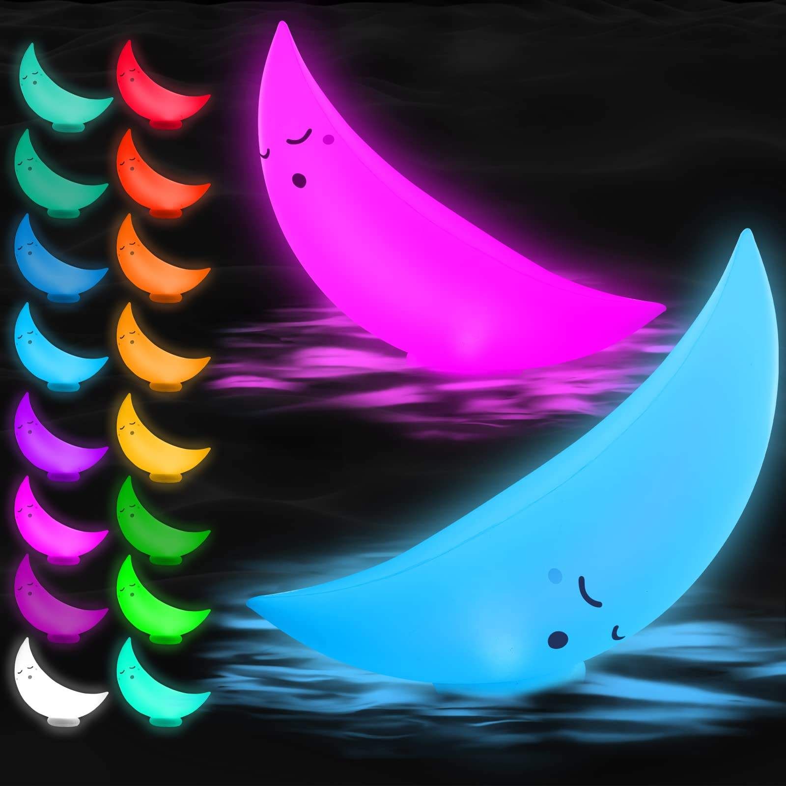 Floating Pool Lights Remote Control for Outdoor Pool Wholesale 33inch Moon Inflatable Solar Power Waterproof With16 RGB Colors