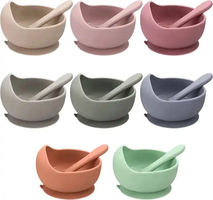 Hot Sale BPA Free Silicone Baby Feeding Set Suction China Supplier Wholesale Silicone Baby Feeding Bowl