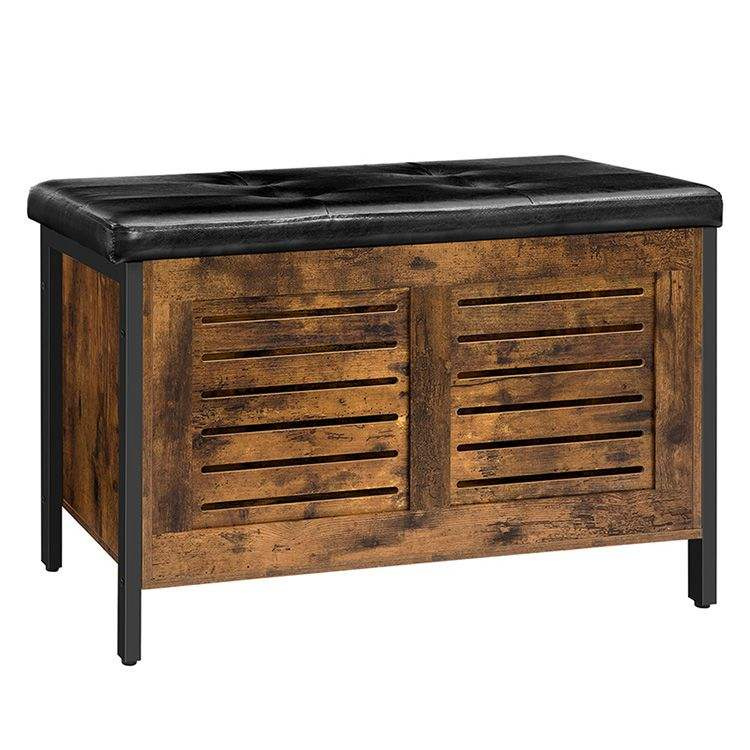 Toy Box, Lift Top Storage Chest Organizer with Safety Hinge, Storage Bench with Padded Seat, Shoe Bench, Bed End Stool in Hallway Bedroom