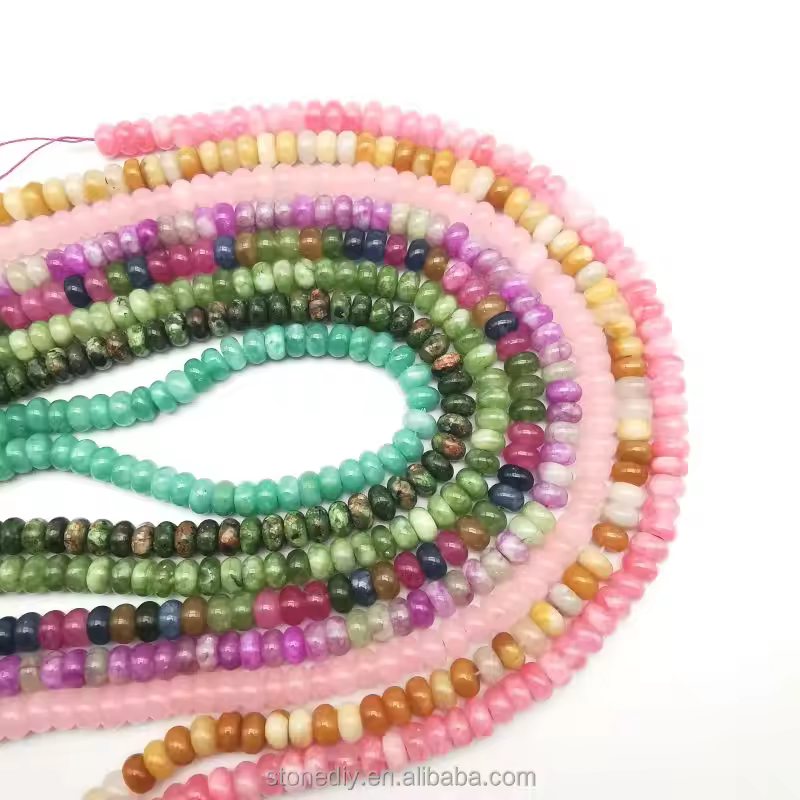 5x8mm Natural Gemstone Abacus Beads Spacer Strands For Necklace And Bracelet Jewelry Making