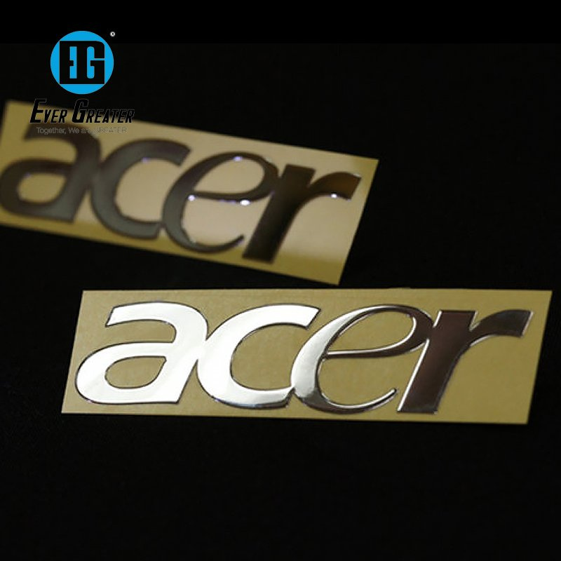 High Quality Popular Heat Gold Transfer Vinyl Stickers Electroforming Metal Nickel 3D Sticker