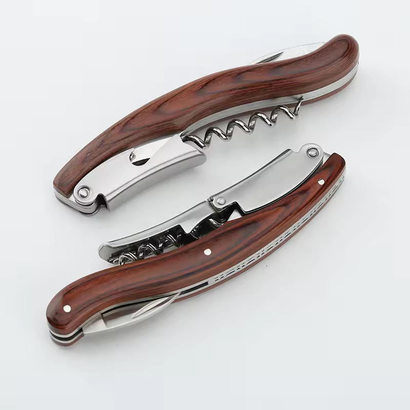 High Quality Stainless Steel Corkscrew Wine Bottle Opener New Design Table Tool Accessories Metal Type Cutlery Bar Tool Openers