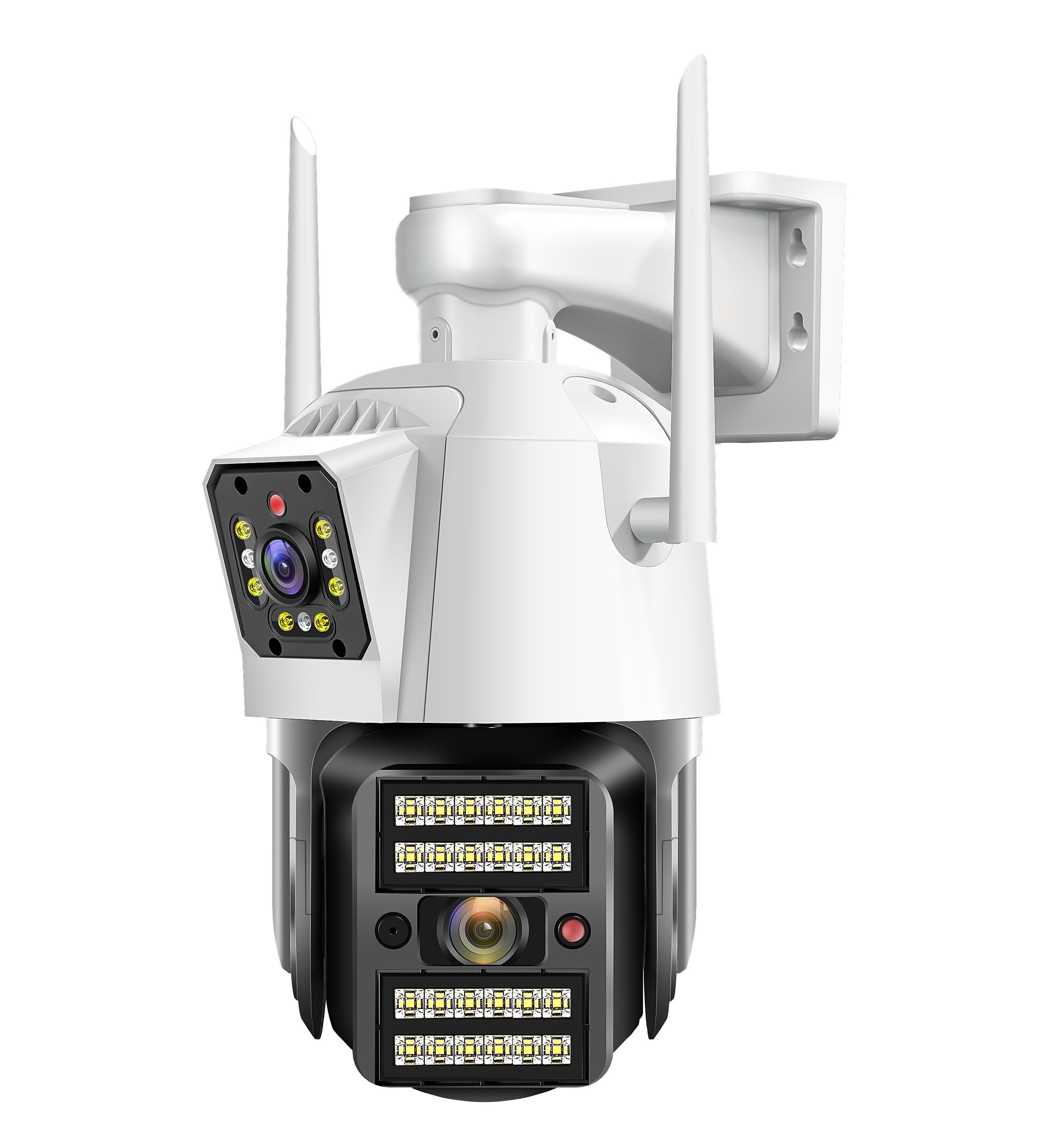 Dual Lens 1080P Full HD CCTV WiFi Night Vision Gunshot & Speed Dome Camera Home Security Multifunction Security Cam Ec180