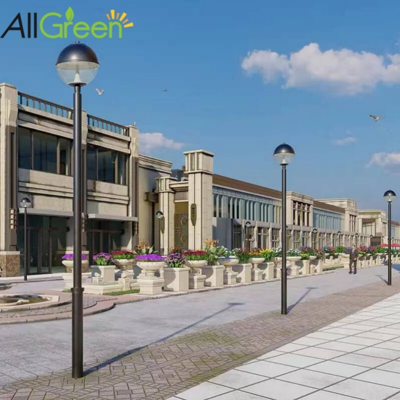 Allgreen 30W-60W 150lm/W LED Garden Lighting Aggl05 OEM/ODM Free Sample Outdoor Round LED Garden Light with IP65 for Seating Area/Garden Lighting