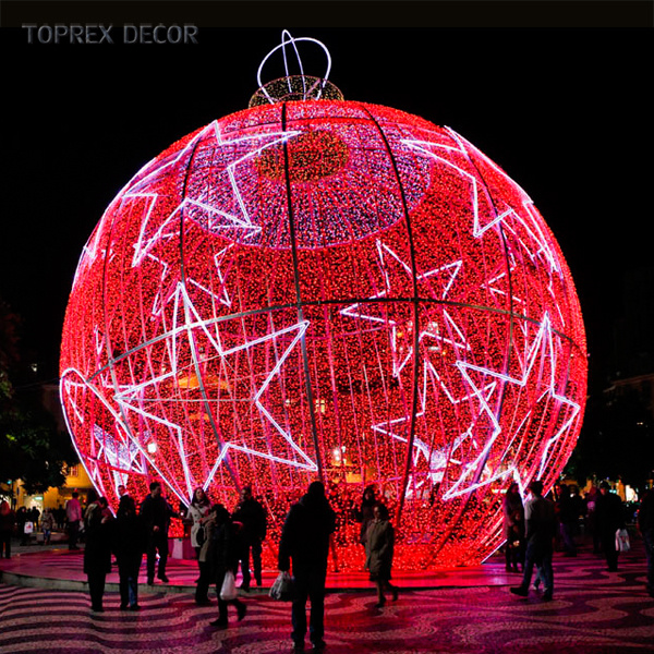 OEM ODM 3D Outdoor Gaint Mofit Lighting Balls for Holiday Decoration