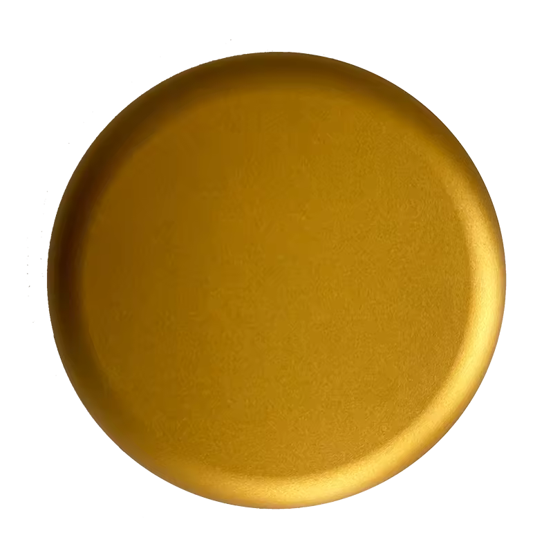 Factory Direct Golden Anodizing Coating Metal Round Disc Cozy Disc Golf