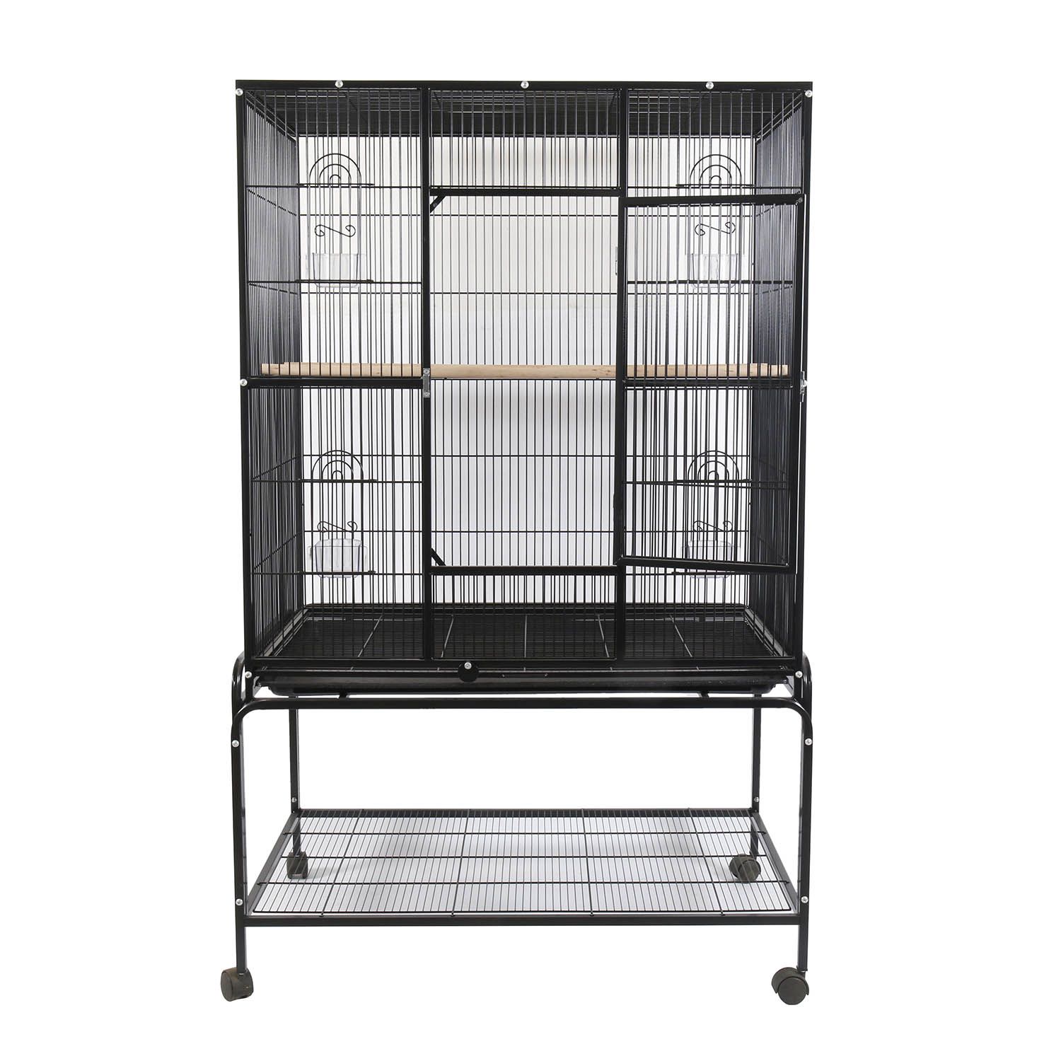 79 Inch Extra Large Triple Top Heavy Duty Breeding Breeder Parrot Aviary Bird Wrought Iron Cage