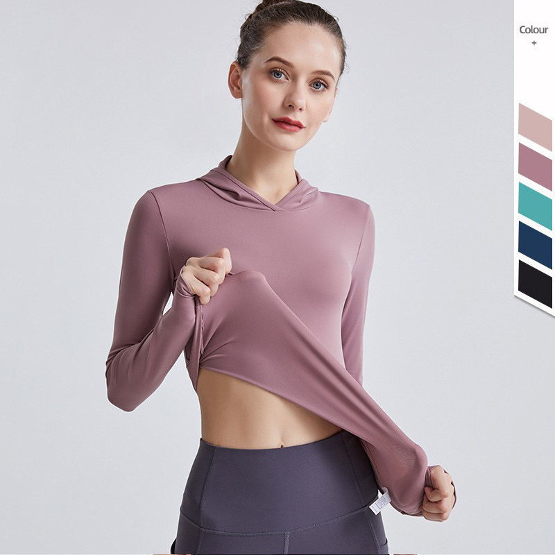 Yoga Suit Top Lulu Long Sleeve Hoodie Jacket Zipper Fitness Suit Sports Running Coat Gym Wear Tops