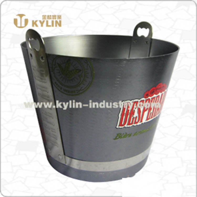 Export High Quality Black Aluminum Ice Bucket with Bottle Opener