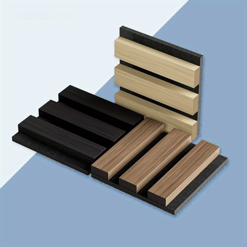 New Technology Ribbon-Shaped Wood Veneer Acoustic Slat Panels for Comfortable Home Design