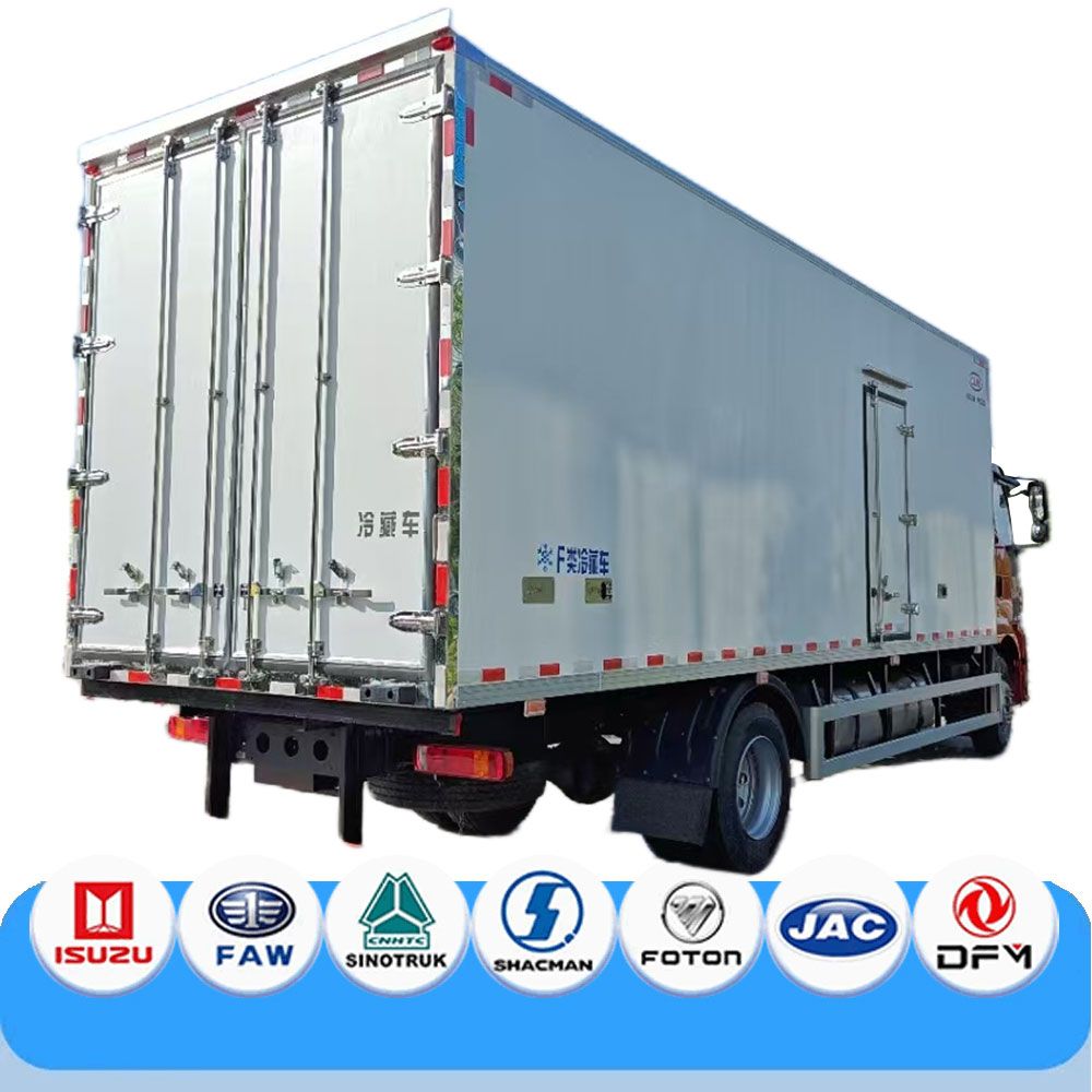 6-Wheel Electric Lightweight Refrigerated Box Truck with a Capacity of 12-15 Tons for Dairy Products Cold Chain Transportation and Fruit Cold Chain Delivery