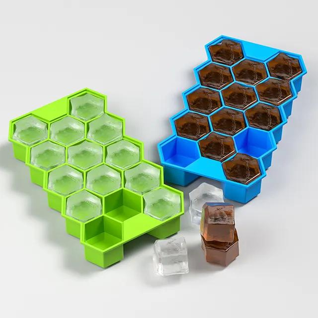 Hot Selling Food Grade Silicone Ice Cube Tray Mold with Lids