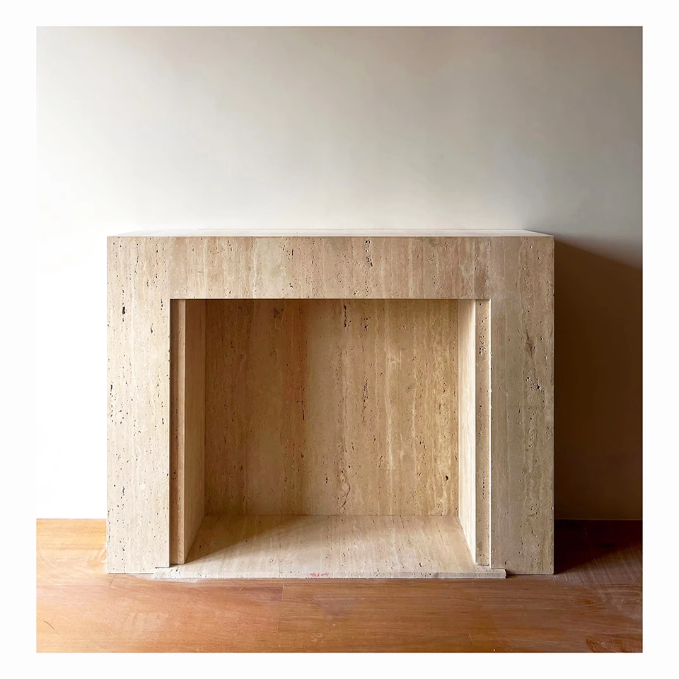 Factory Price Travertine Fireplace Surround Modern Home Decoration Travertino Marble Fireplace Mantle Frame