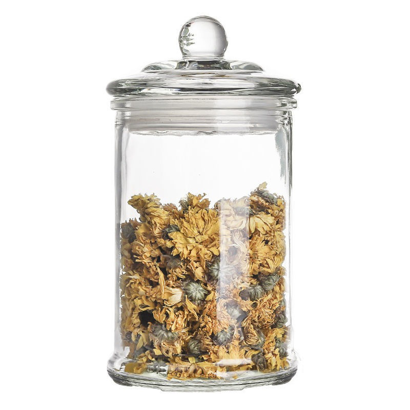 Glass Jar with Lid Airtight Glass Storage Cookie Jar for Flour, Pasta, Candy, Dog Treats, Snacks & More Glass Organization Canisters for Packaging