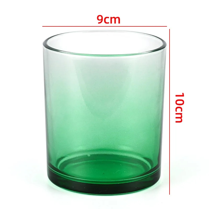 Empty Gradient Glass Scented Candle Canister Jar