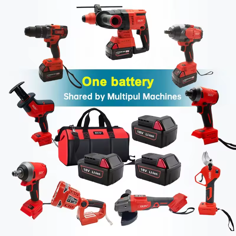 Ddp Shipping Muitifuction Cordless Drill Grinder Angle Impact Wrench Screwdriver Garden Tools Herramientas Tool Sets